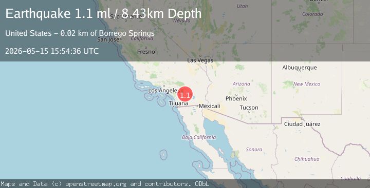 Map of 24 km ESE of Anza, CA