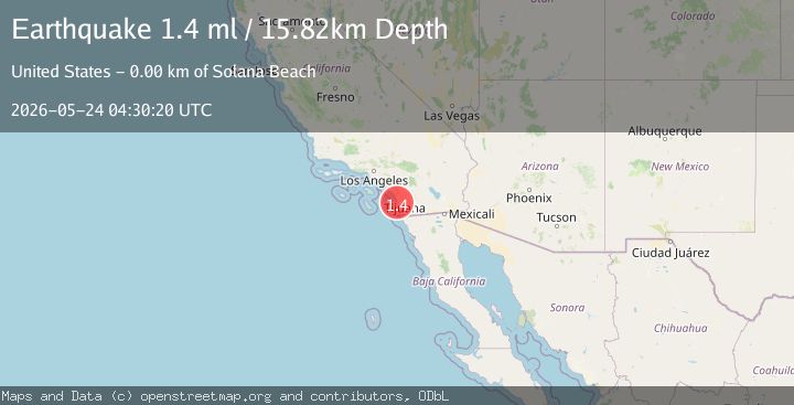 Map of 5 km W of Solana Beach, CA