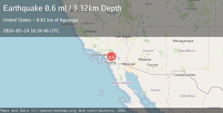 Map of 11 km WSW of Anza, CA