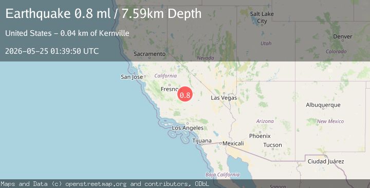Map of 42 km N of Kernville, CA