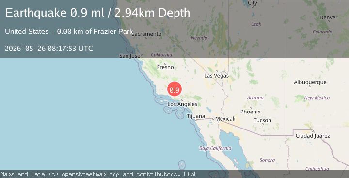 Map of 4 km N of Frazier Park, CA