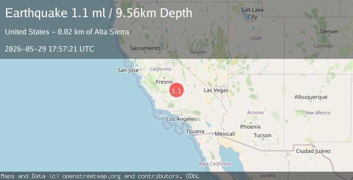 Map of 27 km WNW of Kernville, CA