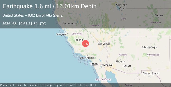 Map of 20 km NW of Kernville, CA