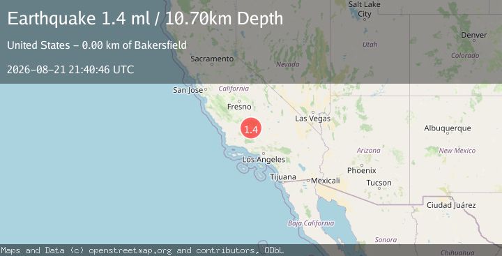 Map of 3 km N of Bakersfield, CA