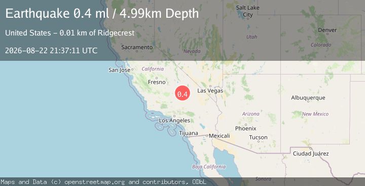 Map of 14 km ENE of Ridgecrest, CA