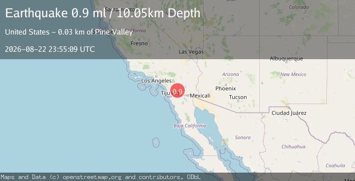 Map of 24 km ESE of Julian, CA