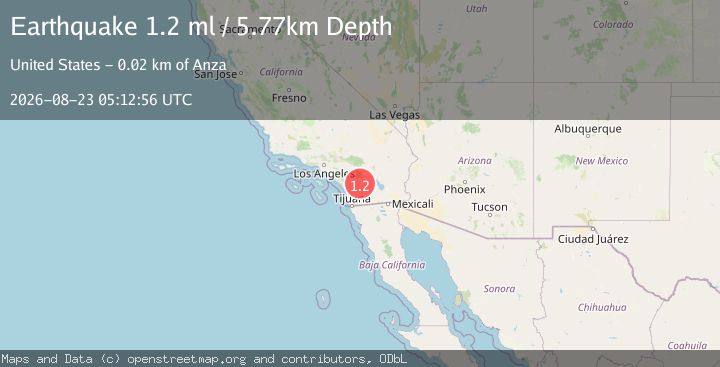 Map of 12 km N of Warner Springs, CA