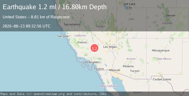 Map of 9 km NNW of Ridgecrest, CA