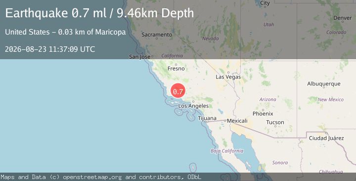 Map of 29 km SW of Maricopa, CA