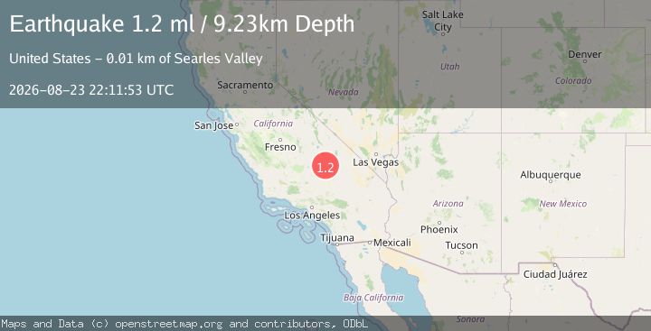 Map of 14 km WSW of Searles Valley, CA