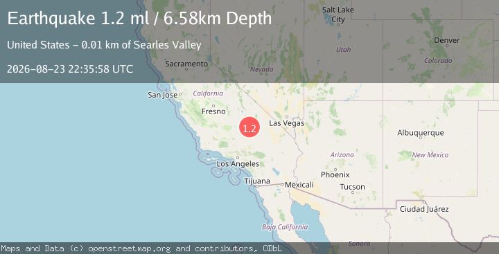 Map of 12 km SW of Searles Valley, CA