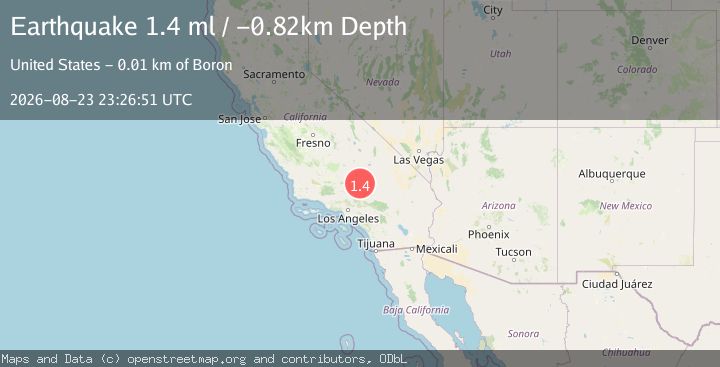 Map of 6 km WNW of Boron, CA