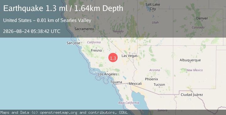 Map of 13 km SSW of Searles Valley, CA