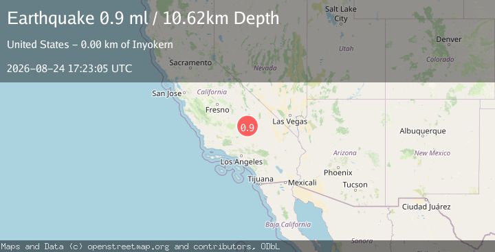 Map of 5 km SW of Inyokern, CA