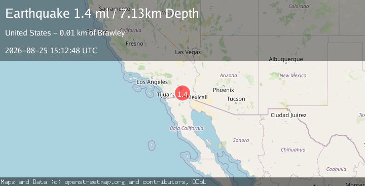 Map of 8 km WSW of Brawley, CA