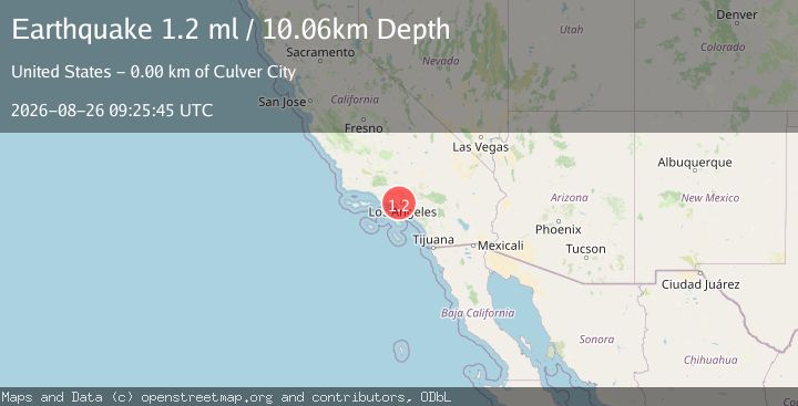 Map of 1 km NE of Culver City, CA