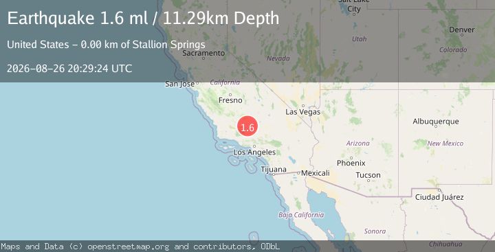 Map of 18 km ESE of Arvin, CA