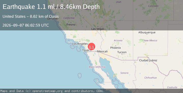 Map of 17 km SW of Oasis, CA