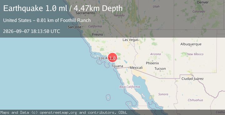 Map of 11 km ENE of North Tustin, CA