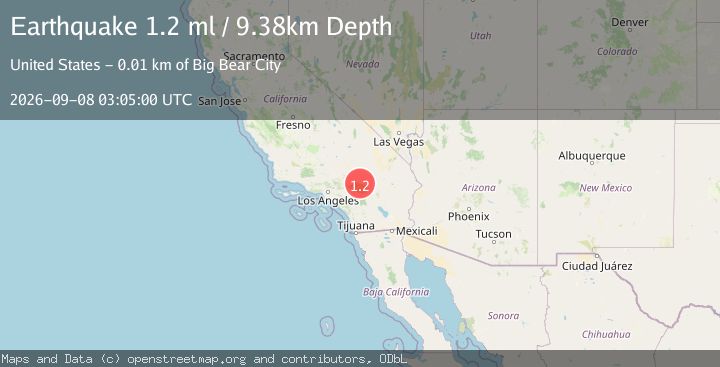 Map of 10 km N of Big Bear City, CA