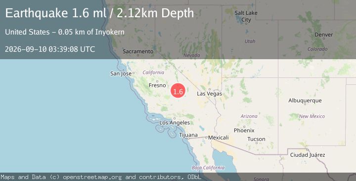 Map of 6 km NE of Coso Junction, CA