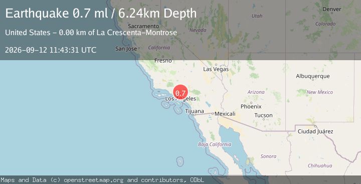 Map of 3 km SSE of La Crescenta-Montrose, CA
