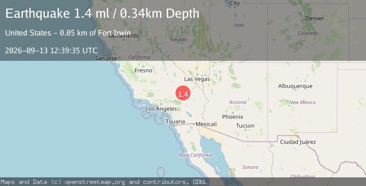 Map of 23 km NW of Ludlow, CA