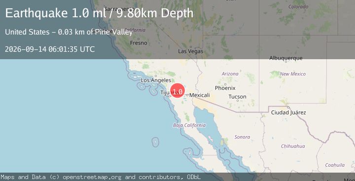 Map of 24 km SW of Ocotillo Wells, CA