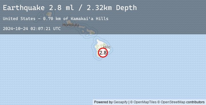 Map of 16 km NE of Pāhala, Hawaii