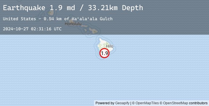 Map of 1 km ENE of Pāhala, Hawaii