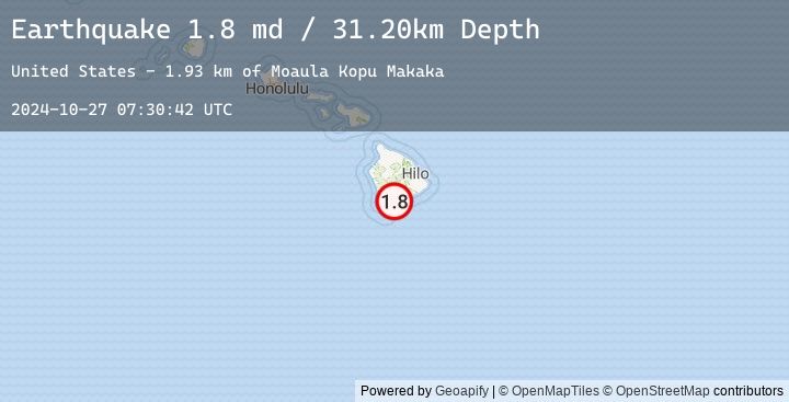 Map of 3 km SW of Pāhala, Hawaii