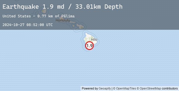 Map of 1 km WSW of Pāhala, Hawaii