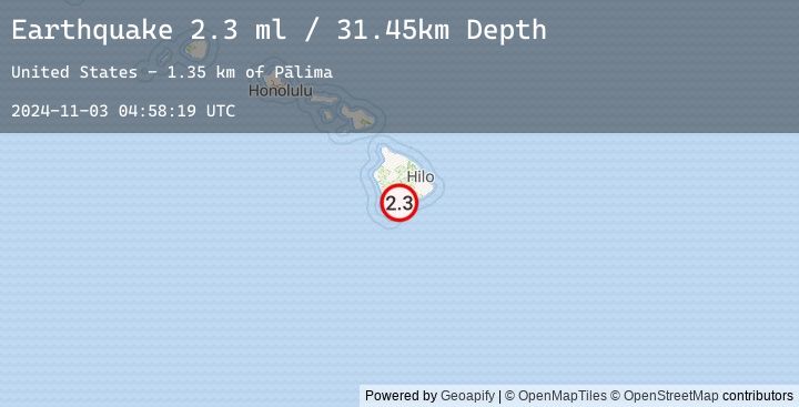 Map of 1 km WSW of Pāhala, Hawaii