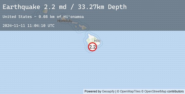 Map of 1 km S of Pāhala, Hawaii