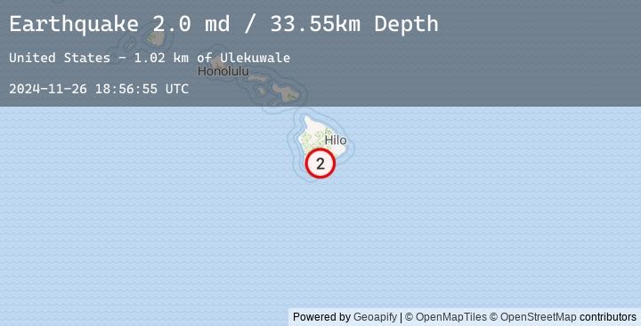 Map of 5 km SE of Pāhala, Hawaii