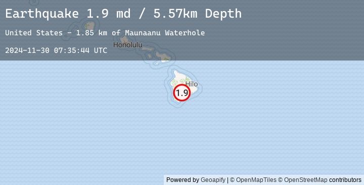 Map of 16 km N of Pāhala, Hawaii