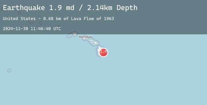 Map of 8 km S of Fern Forest, Hawaii