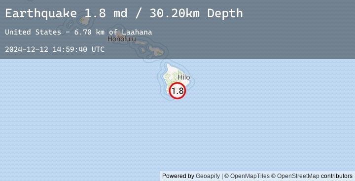 Map of 14 km ESE of Pāhala, Hawaii