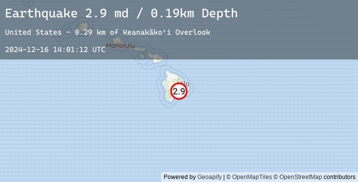 Map of 5 km SW of Volcano, Hawaii