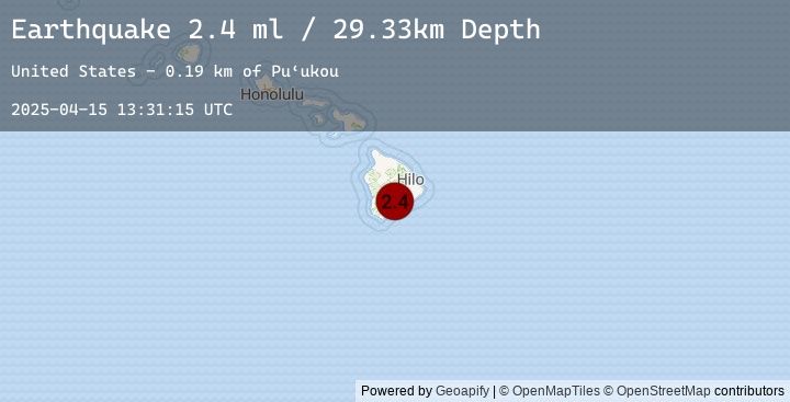 Map of 13 km NE of Pāhala, Hawaii