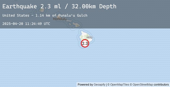 Map of 5 km SSW of Pāhala, Hawaii
