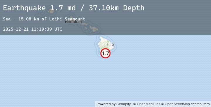Map of 15 km E of Naalehu, Hawaii