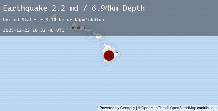Map of 23 km N of Pāhala, Hawaii