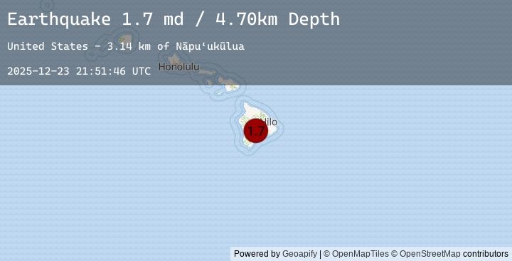 Map of 24 km W of Volcano, Hawaii