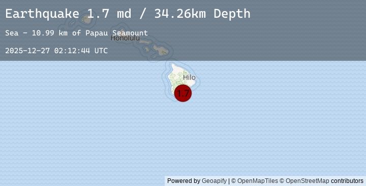 Map of 21 km SE of Pāhala, Hawaii