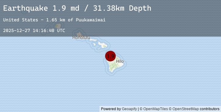 Map of 8 km WNW of Waimea, Hawaii