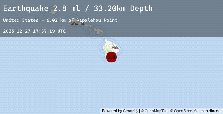 Map of 19 km SE of Pāhala, Hawaii