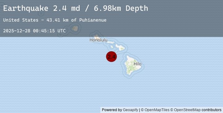 Map of 70 km S of Lanai City, Hawaii