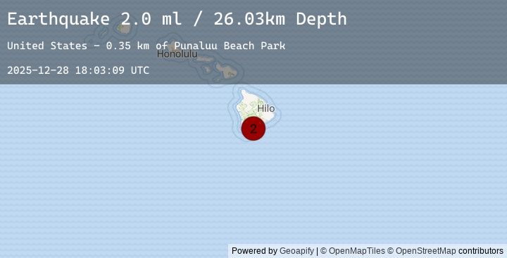 Map of 11 km ENE of Naalehu, Hawaii