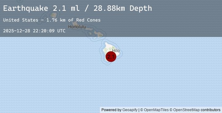 Map of 11 km NNE of Pāhala, Hawaii